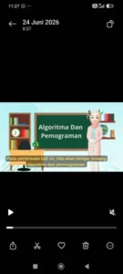 Video animasi pada materi algoritma